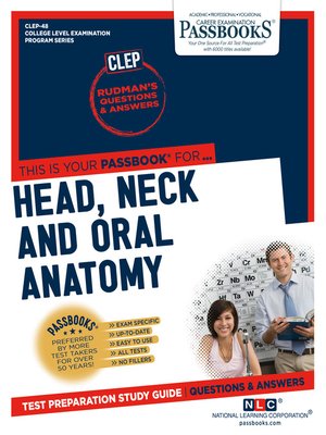 cover image of DENTAL AUXILIARY EDUCATION EXAMINATION IN HEAD, NECK AND ORAL ANATOMY